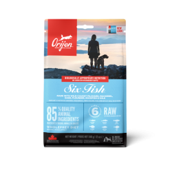 Orijen Six Fish -Nourriture pour chien Boutique 064992183349 ORIJEN Six Fish Dog Front 340g 6214d4a648d9a g