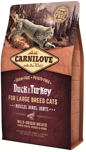 Carnilove Cibo Secco Natural Adult Gatti Raza Grande Anatra E Tacchino 4 Carnilove Cibo Secco Natural Adult Gatti Raza Grande Anatra E Tacchino – Image 2