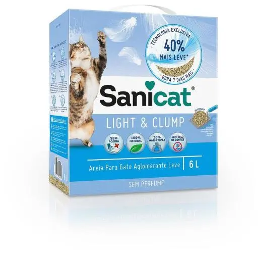 Sanicat Lettiera Per Gatti Light & Clump 3 Sanicat Lettiera Per Gatti Light & Clump