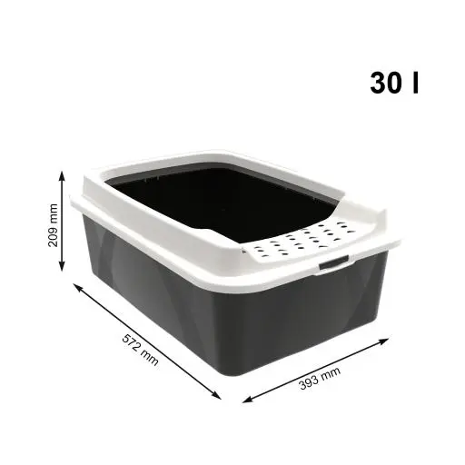 Rotho Bonnie Eco Cat Litter Tray Black 5 Rotho Bonnie Eco Cat Litter Tray Black – Image 3