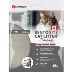 Flamingo Lettiera Per Gatti Extra Assorbente Con Profumo Di Polvere Di Talco