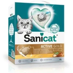 Sanicat Lettiera Per Gatti Agglomerato Active Gold Argan