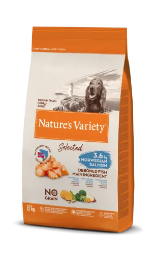 Nature's Variety Cibo Secco High Meat Medium/Maxi Salmone DelisGattoo Con Tonno 3 Nature's Variety Cibo Secco High Meat Medium/Maxi Salmone DelisGattoo Con Tonno