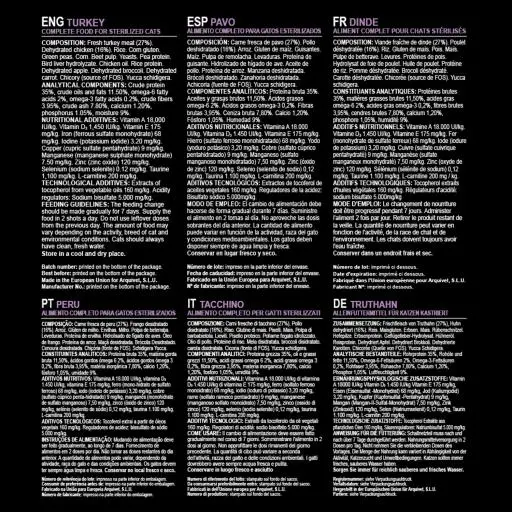 Arquivet Cibo Secco Per GattiSterile De Tacchino 6 Arquivet Cibo Secco Per GattiSterile De Tacchino – Image 4