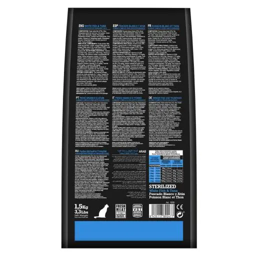 Arquivet Cibo Secco Per GattiSterile De Pesce Bianco E Tuna 5 Arquivet Cibo Secco Per GattiSterile De Pesce Bianco E Tuna – Image 3