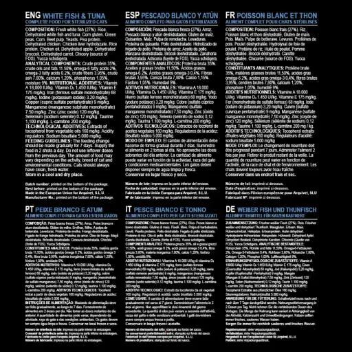 Arquivet Cibo Secco Per GattiSterile De Pesce Bianco E Tuna 6 Arquivet Cibo Secco Per GattiSterile De Pesce Bianco E Tuna – Image 4