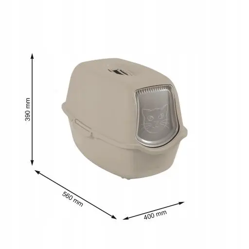 Rotho Gatto Toilette Eco Bailey Grigio 4 Rotho Gatto Toilette Eco Bailey Grigio – Image 2