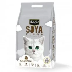 Kit Cat Eco SoyaClump Sabbia Di Carbone Di Legna