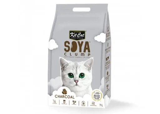 Kit Cat Eco SoyaClump Sabbia Di Carbone Di Legna 3 Kit Cat Eco SoyaClump Sabbia Di Carbone Di Legna