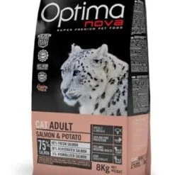 Optimanova Cibo Secco Gatto Salmone E Patata Grain Free -Nourriture pour chien Boutique onc64sp02 onovagfree cat adult salmon 2 kg 1 6318504912e7b g