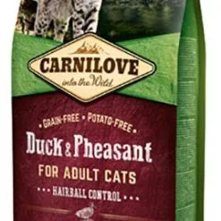 Carnilove Cibo Secco Natural Adult Anatra E Fagiano Bolas De Pelo